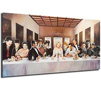 MKAN Póster De La Última Cena De Las Leyendas De Hollywood, Pintura En Lienzo, Póster con Impresión Al Óleo, Imagen Artística De Pared para Decoración De Sala De Estar-50X100Cm