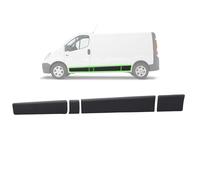 MKAREPART Juego completo de molduras de puerta lateral para carrocería larga Vivaro Trafic MK2 Primaster 2001-2014 (conjunto izquierdo EL)