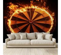 MKBKLI Moderno mural fotográfico 3D personalizado con diseño de llamas no tejidas, 118 x 82 pulgadas, 6 rayas, arte de pared para sala de estar, dormitorio, oficina, fondo de TV, decoración del hogar