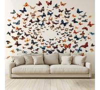 MKBKLI Mural de pared personalizado Papel pintado enjambre de mariposas fresco 3D gran foto boda café restaurante tema hotel fondo decoración de pared 200 (ancho) x 140 (alto) cm