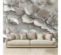 MKBKLI - Papel pintado 3D pared motivos florales corazones papel pintado no tejido tapiz decoración de pared decoración pared dormitorio adulto niño salón TV 400x280Cm