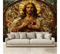 MKBKLI Papel pintado de pared personalizado Figura religiosa Fresco 3D Gran Foto Boda Cafe Restaurante Tema Hotel Fondo Decoración de Pared 200 (W) x 140 (H) cm