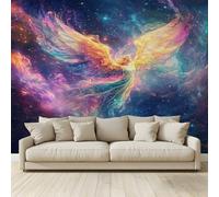 MKBKLI - Papel pintado panorámico para niña ángel bajo un cielo estrellado mural 3D no tejido mural póster decoración fondo de pared TV sala de estar dormitorio 250 (H) x 175 (L) cm
