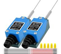 MKBKLLJY 2 piezas ME8169 - Interruptor de fin de carrera con resorte helicoidal flexible momentáneo Cat Whisker 5A 250V CA / 0,4A 115V CC 1NC 1NO Aleación de zinc para fresadora CNC Impresora 3D