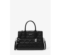 MKBolso satchel Laila mediano con logotipo en relieve - Negro - Michael Kors ONE SIZE