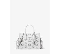 MKBolso satchel Laila pequeño de piel cortada a láser con adornos - Blanco - Michael Kors ONE SIZE