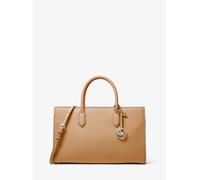 MKBolso satchel Scarlett mediano con textura - Marrón - Michael Kors ONE SIZE