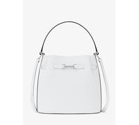 MKBombonera Carson mediana de piel granulada con tira de bandolera - Blanco - Michael Kors ONE SIZE