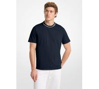 MKCamiseta de punto liso de algodón con logotipo - Azul - Michael Kors M