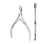 MKEAWWU Corta Cuticulas Acero Inoxidable Set Con Empujador De Cuticulas Alicate Cortacuticulas Por Uñas Pies Y Manos Quita Cuticulas Uñas Manicura Pedicura
