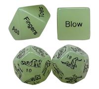 MKEAWWU Juegos Eróticos Sexuales Para Parejas, 4 Piezas Dados Posiciones Sexuales, Juego Erótico Perfecto Desde 18 Años, Tamaño 18-25Mm, Color Nocturno