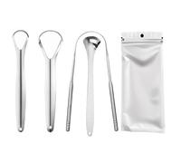 MKEAWWU Raspador Lengua Pack De 4, Limpiador De Lengua Bucal Contra El Mal Aliento,Tongue Scraper,Tongue Scraper,Limpiador Lengua