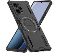 Mkej Funda para Xiaomi Redmi Note 12 Pro 5G Disipación Funda, Mate Antichoque, Antideslizante, Resistente a rayaduras TPU y PC Carcasa para Xiaomi Redmi Note 12 Pro 5G magnético Fundas, Negro