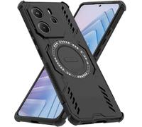 Mkej Funda para Xiaomi Redmi Note 14 5G Disipación Funda, Mate Antichoque, Antideslizante, Resistente a rayaduras TPU y PC Carcasa para Xiaomi Redmi Note 14 5G magnético Fundas, Negro