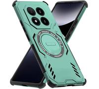 Mkej Funda para Xiaomi Redmi Note 14 Pro 5G Disipación Funda, Mate Antichoque, Antideslizante, Resistente a rayaduras TPU y PC Carcasa para Xiaomi Redmi Note 14 Pro 5G magnético Fundas, Verde