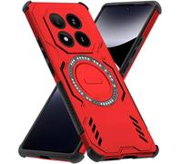 Mkej Funda para Xiaomi Redmi Note 14 Pro 5G Disipación Funda, Mate Antichoque, Antideslizante, Resistente a rayaduras TPU y PC Carcasa para Xiaomi Redmi Note 14 Pro 5G magnético Fundas, Rojo
