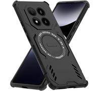 Mkej Funda para Xiaomi Redmi Note 14 Pro 5G Disipación Funda, Mate Antichoque, Antideslizante, Resistente a rayaduras TPU y PC Carcasa para Xiaomi Redmi Note 14 Pro 5G magnético Fundas, Negro