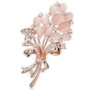 MKEMQXBEP Broche de Flor de Piedra de ópalo de Moda, Accesorio de Ropa, Regalo de cumpleaños, broches for Mujer, Broche de Diamantes de imitación