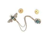 MKEMQXBEP Broches de borlas largas con Forma de Abeja y Animales de Cristal Azul Vintage for Mujer, alfileres for suéter, Accesorios de joyería, Regalo