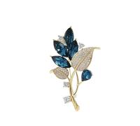 MKEMQXBEP Broches de Cristal de Plantas de Moda for Mujer, Ropa, Abrigo, joyería, Accesorios de Fiesta, broches Casuales, ramilletes for Dama, Boda