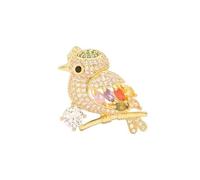 MKEMQXBEP Broches de pájaro urraca con Diamantes de imitación for Mujer, Insignias de Buena Suerte, broches de Cristal de Estilo Chino for Fiesta, Regalo(Style 1 1PC)