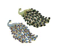 MKEMQXBEP Broches de Pavo Real for Mujer, broches de pájaro con Diamantes de imitación for Fiesta o Oficina, Regalos