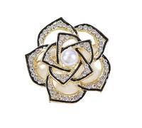MKEMQXBEP Broches de Perlas de Cristal de Lujo for Mujer, broches de Flores con Incrustaciones de Diamantes de imitación Vintage, alfileres, joyería con dijes