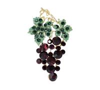 MKEMQXBEP Broches de UVA de Diamantes de imitación de Lujo for Mujeres, prendedores de Frutas Disponibles, Accesorios de Fiesta Casuales, Regalos(Purple 1PC)