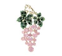 MKEMQXBEP Broches de UVA de Diamantes de imitación de Lujo for Mujeres, prendedores de Frutas Disponibles, Accesorios de Fiesta Casuales, Regalos(Pink 1PC)