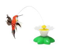 MKEMQXBEP Juguete de Mariposa for Gatos, Giratorio, Volador, colibrí, Entrenamiento de Inteligencia, Juguetes for Mascotas(Bird Color is Random 1PC)