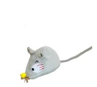 MKEMQXBEP Juguete de Peluche for Gato con Hierba gatera, Interactivo, imitación de ratón, Juguete chirriante Activado al Tacto(Grey 1pc)