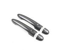 MKGKACVCPT Delantera Lado Copiloto Manija Para Megane 3 MK3 2008 2009 2010 2011 2012 2013 2014 2015 2016 Textura Carbono Tirador Puerta Exterior Cubierta Embellecedora(TYPE 3)