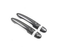 MKGKACVCPT Delantera Lado Copiloto Manija Para Megane 3 MK3 2008 2009 2010 2011 2012 2013 2014 2015 2016 Textura Carbono Tirador Puerta Exterior Cubierta Embellecedora(TYPE 2)