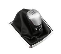 MKGKACVCPT Para Ford Para Focus 2 MK2 2005 2006 2007 2008-2011 5/6 Perilla De Cambio Velocidad Palanca Balonmano Polaina Bota Cubierta Cuero Palanca De Cambios Para Coche(5speed silver)
