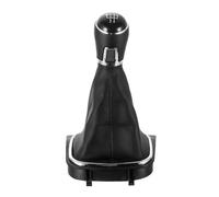 MKGKACVCPT Para VW Para Golf 7 MK7 2013 2014 2015 2016 2017 2018 Perilla De Palanca Cambios Cuero Cubierta Maletero Manual 5 6 Velocidades Parte Interior Palanca De Cambios Para Coche(5SpeedBlack)