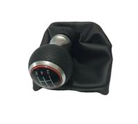 MKGKACVCPT Pomo de cambio manual Para A4 Para A5 S4 B6 B7 B8 8K 8T 8F Para Q5 8R S Line Perilla De Palanca Cambios 12mm Collares Cuero Cubierta Bota(5 speed)