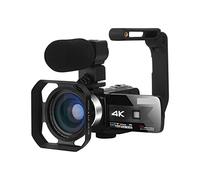 MKHFP Cámara de vídeo Videocámara Camcorder de cámara de Video 4K 5 6MP WiFi Night Vision Beauty Light Scree Touch Digital Vlogging Cámara Cámara de vlogueo Multifuncional(32GB SD Card,K1 Gray)