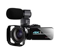 MKHFP Cámara de vídeo Videocámara Video de Videos 4K VIJUNA VLOGGING Digital VIPSIÓN 3.0 Pulgada Toque Toque Visión Noche Cámara WiFi Micrófono Externo Cámara de vlogueo Multifuncional(32GB SD Card)