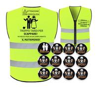 MKISHINE Juego de 14 piezas de adiós al celibato Gadget: chaleco reflectante novio + 1 broche de novio + 12 alfileres amigo del novio - Idea de regalo divertida para el futuro novio disfraz de