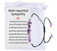 MKISHINE Regalo de duelo, regalo de pérdida de padre, madre, hijo, perro, regalo de aborto espontáneo, regalo de piedras preciosas curativas, regalo de condolencias, regalo conmemorativo en memoria de