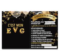 MKISHINE Regalo EVG - Gran certificado EVG + Insignia Futuro Casado Enterramiento de Vida de Niño | Tarjeta Humorística XXL | Insignia Divertida | Personalizable con Nombre y Mensaje