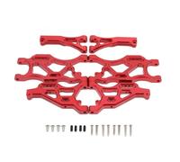MKIUYVD Accesorios Coches RC para Arrma 1/7 para Infraction para Limitless 6s 1/8 para Typhon Juego Brazo Suspensión Delantero Trasero Metal Accesorios Montaje Piezas De Actualización Coche RC(Red)