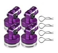 MKIUYVD Accesorios Coches RC para Axial para SCX10 para Traxxas para TRX4 D90 para HSP para Himoto 4WD 1/10 RC Poste Magnético del Cuerpo Metal RC Car Shell Mount Columna con Clips Piezas(Purple)
