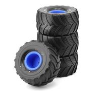 MKIUYVD Accesorios Coches RC para Losi para Mini para LMT 100mm 1/10 para Monster Truck para Buggy Neumáticos Rueda 12mm Hex 1/18 RC Car Upgrade Parts Accesorios De Repuesto(Blue)