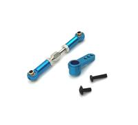 MKIUYVD Accesorios Coches RC para MJX H16 16209 16210 16207 16208 25T 1/16 Brazo Servo Metal Bocina Dirección Varilla Enlace Modificación Piezas Actualización De Coche RC Accesorios(Blue)