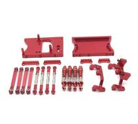 MKIUYVD Accesorios Coches RC para MN D90 D91 D96 para MN98 MN99S 1/12 Varillas Tracción Chasis Metal Soporte Montaje Servo Conjunto Haz Amortiguador Piezas Actualización Coche RC De Repuesto(Red)