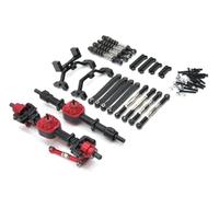 MKIUYVD Accesorios Coches RC para MN98 99S para MN D90 D91 D96 1/12 RC Car Parts Upgrade Conjunto Eje Delantero Y Trasero Kit De Soporte Amortiguador Barra Acoplamiento Modificación(Black)