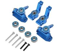MKIUYVD Accesorios Coches RC para Traxxas para Slash 2WD para Rustler para Stampede para Bandit 1/10 Bloques Dirección Delantera Metal Bloque Ruedas Portadores De Eje Trasero Piezas Coche RC(Blue)
