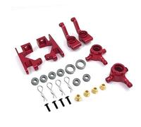 MKIUYVD Accesorios Coches RC para Traxxas para Slash 4X4 HQ727 1/10 Bloque De Dirección Metal Ruedas C-Hub Portador Eje con Rodamiento Bolas Piezas Repuesto Coche RC(Red)