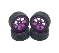 MKIUYVD Accesorios Coches RC para Wltoys 124016 124019 124007 124017 124018 144001 144010 A959 A959-B 65 Mm Neumático De Goma Llanta Metal 12 Hex Piezas Actualización Coche RC(Purple)
